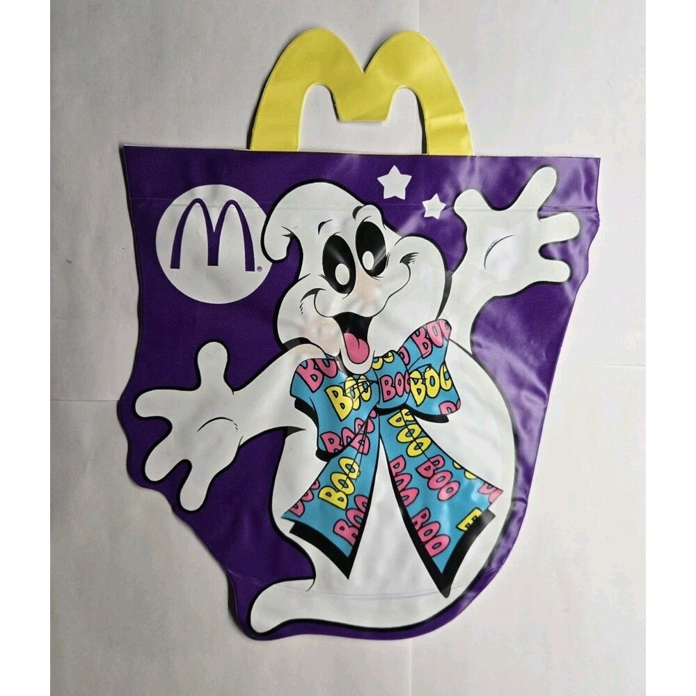 McDonalds Vintage McBoo Happy Meal Halloween Ghost Vinyl Trick or Treat Bag 1990